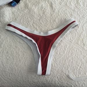 Bikini Bottoms High Cut Size M Maroon